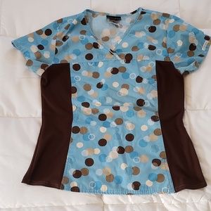 Cherokee Flexible Scrub Top M